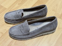 Gabor Damen Loafer, Gr. 38, Grau Wildleder - Top Zustand!
