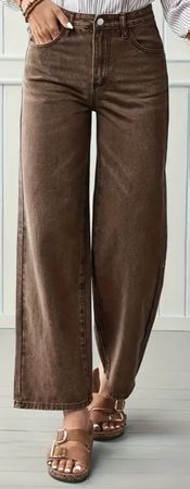 Braune Highwaist Stretch Jeans Gr. S, neu