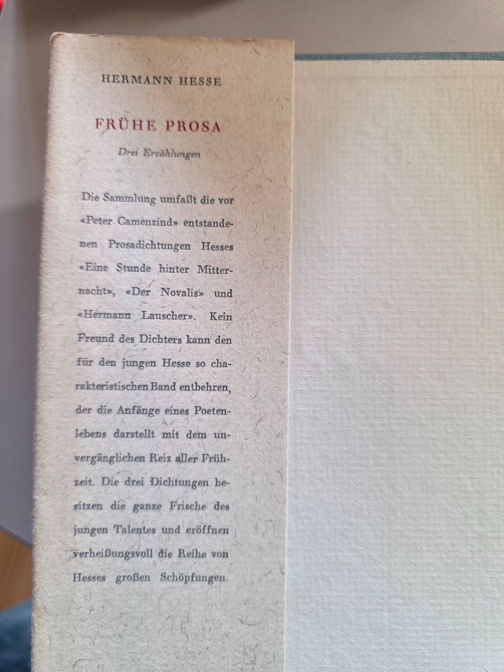 Libri: Hermann Hesse - Frühe Prosa - 1948 – Usato da Walterswil BE venduto da Lonitti 1