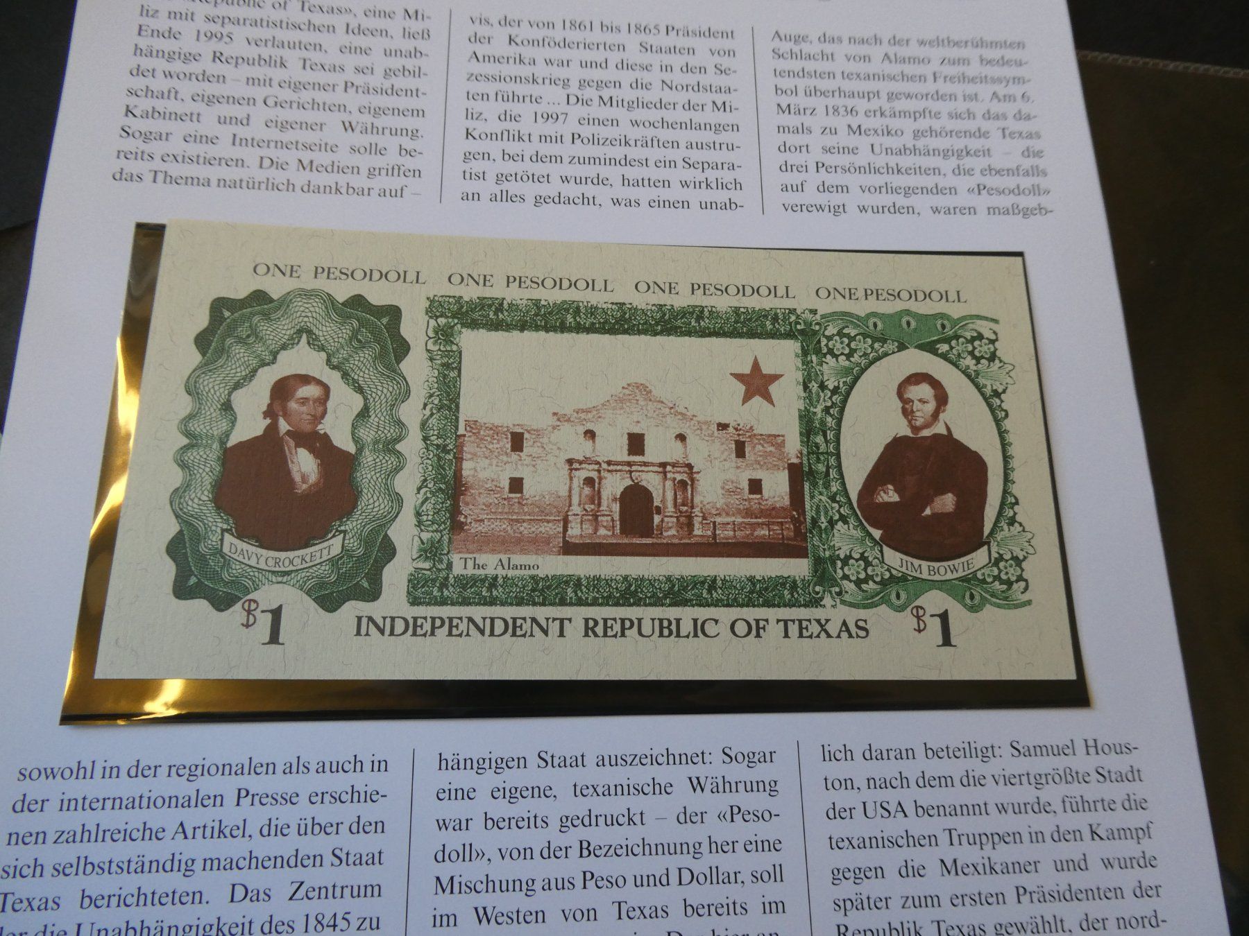 Banconote: USA, Texas 1 Pesodoli – Usato da Hinterforst venduto da Rohusri 2