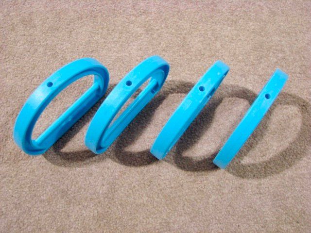 Kit bricolage: 4x Griff Halter Henkel hellblau halbrund Kunststoff D-Ring – Nuovo (secondo la descrizione) da Wil ZH venduto da Arbolero 5