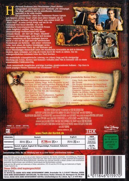 Tutti i DVDs: Fluch der Karibik - Special Edition – Usato da Horn venduto da Wings0 1