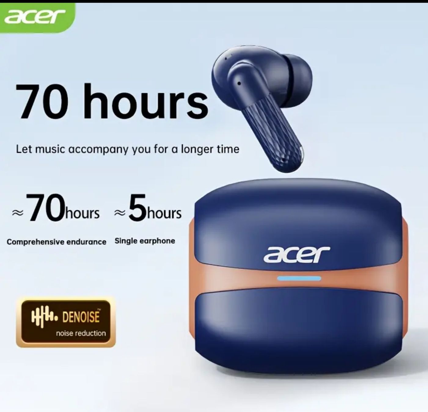 Cuffie: Acer Wireless Earbuds 548 | Noise Cancelling Blau – Nuovo e nell'imballaggio originale da Winterthur venduto da Pcline1 3