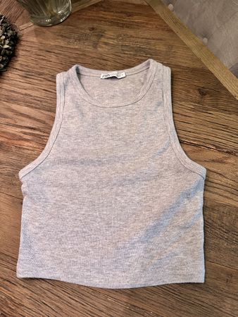 Zara Crop Top grau Grösse S guter Zustand