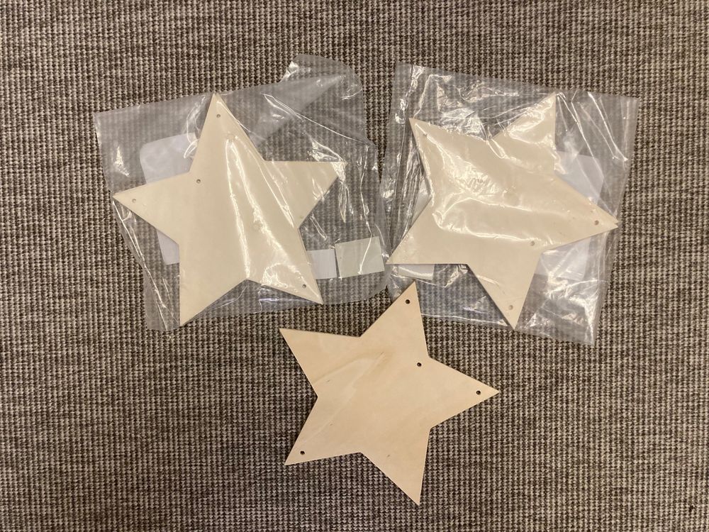 100 Stück Holzsterne 12mm - Natur Holz Sterne Für Weihnachtsdeko & Basteln