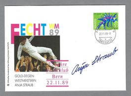 1989, PRO SPORT MARKE, ILL. FDC, SIGN.
