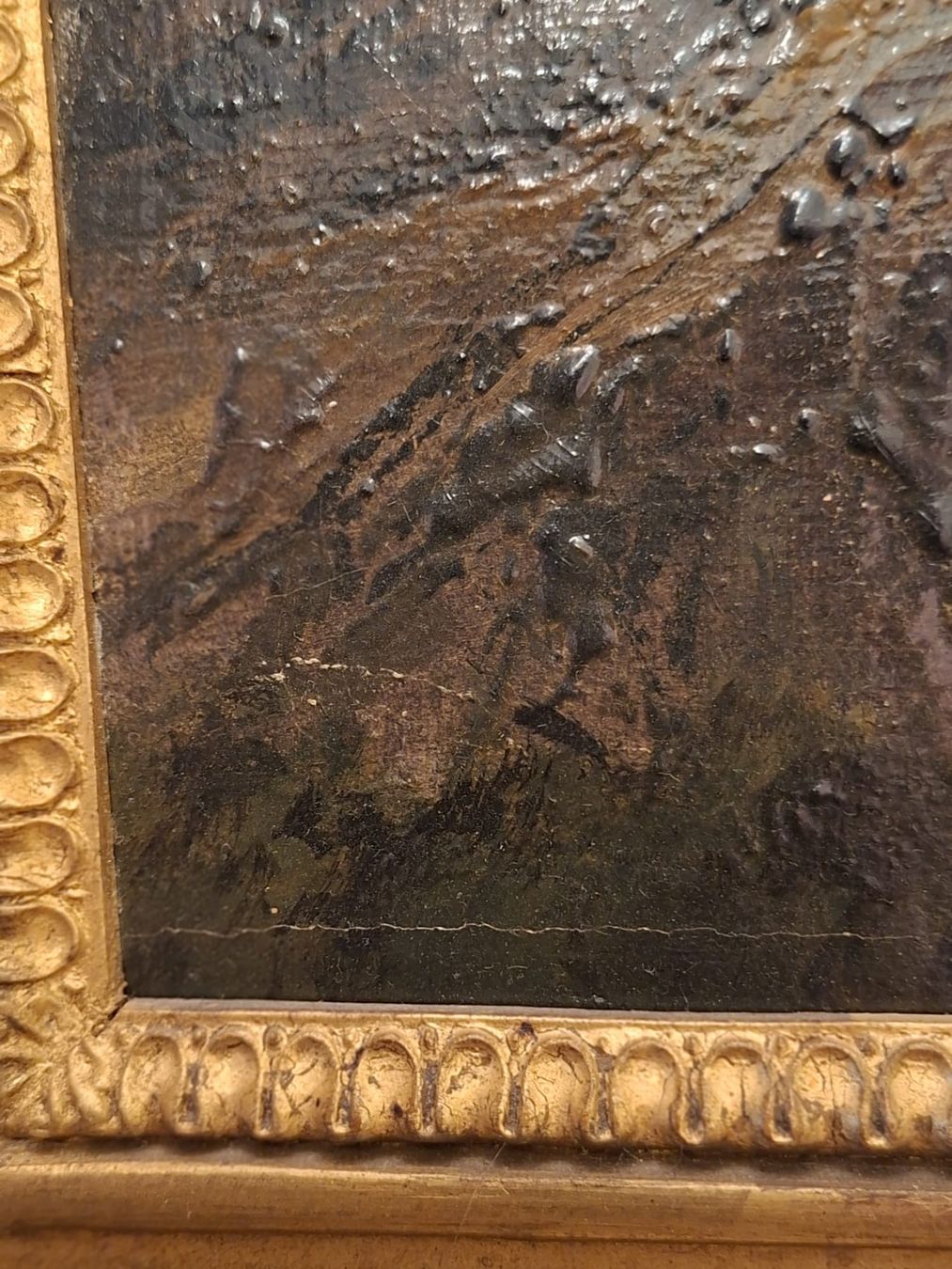 Dipinti: Altes Oelbild Bergwelt/Goldrahmen – Usato da Trimbach venduto da stillik 4