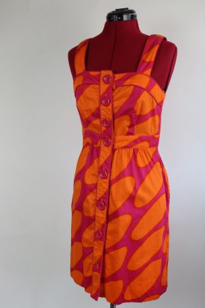 Sommerkleid Trägerkleid orange/rot