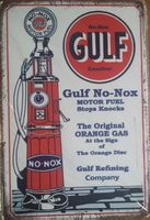 NEU: Gulf Auto Werkstatt Garage Blechschild Plakat