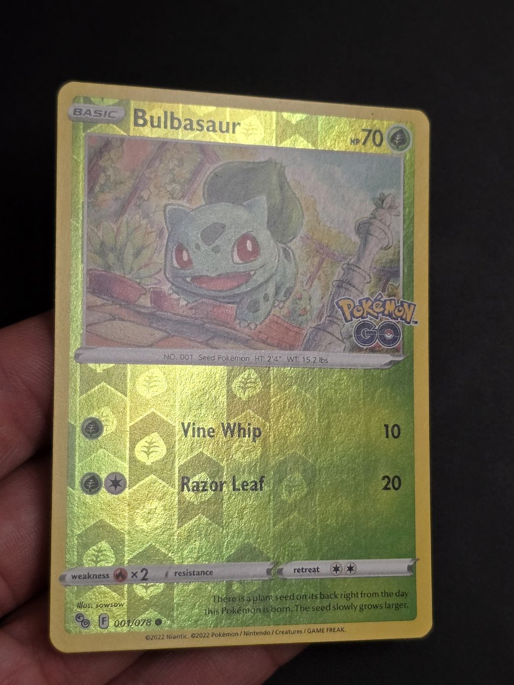 Pokémon Sammelbilder & Trading cards: Bulbasaur / Bisasam 1/78 Pokémon Go 2022 Reverse -DE – Neu (gemäss Beschreibung) aus Basel von MartinM.91 1