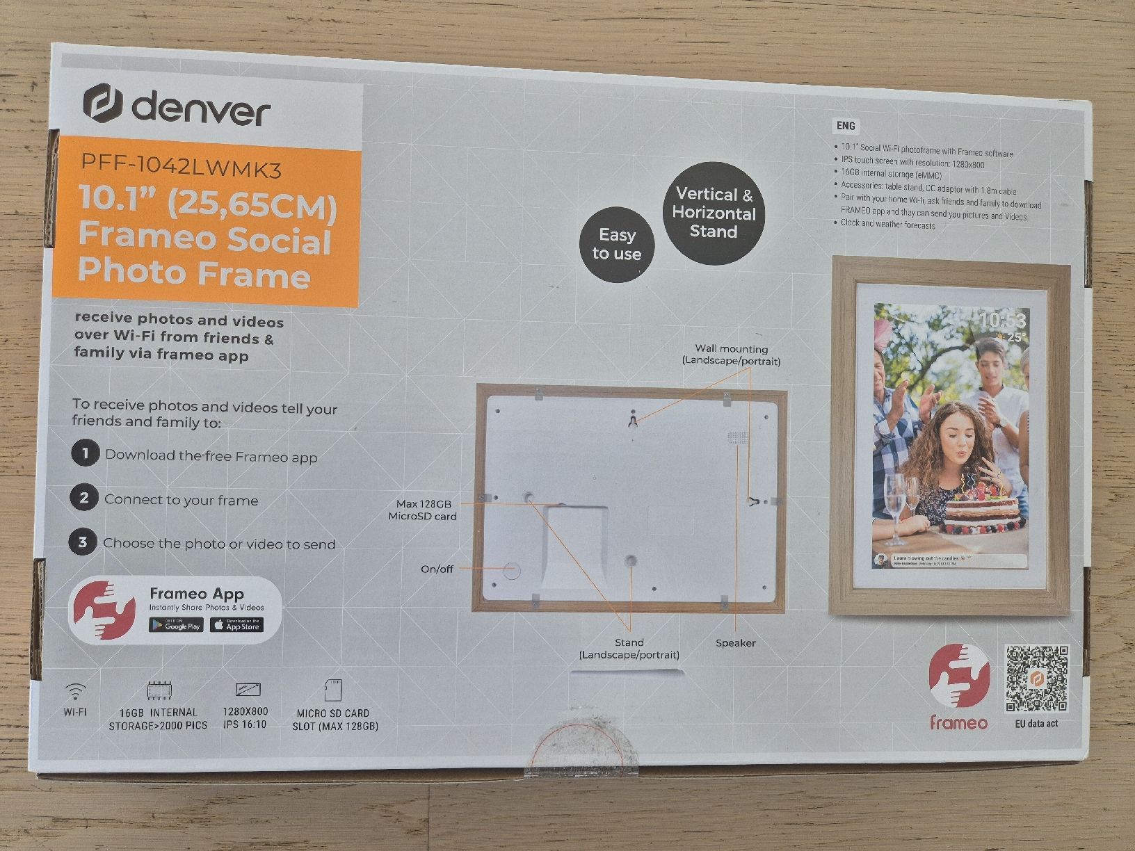 Cornici: Denver Frameo Digitaler Bilderrahmen 10.1" - neu – Nuovo (secondo la descrizione) da Bonaduz venduto da lau_kn5v 1