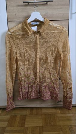 Anti-Flirt! Damenbluse Spitze goldig-pink Gr. S 