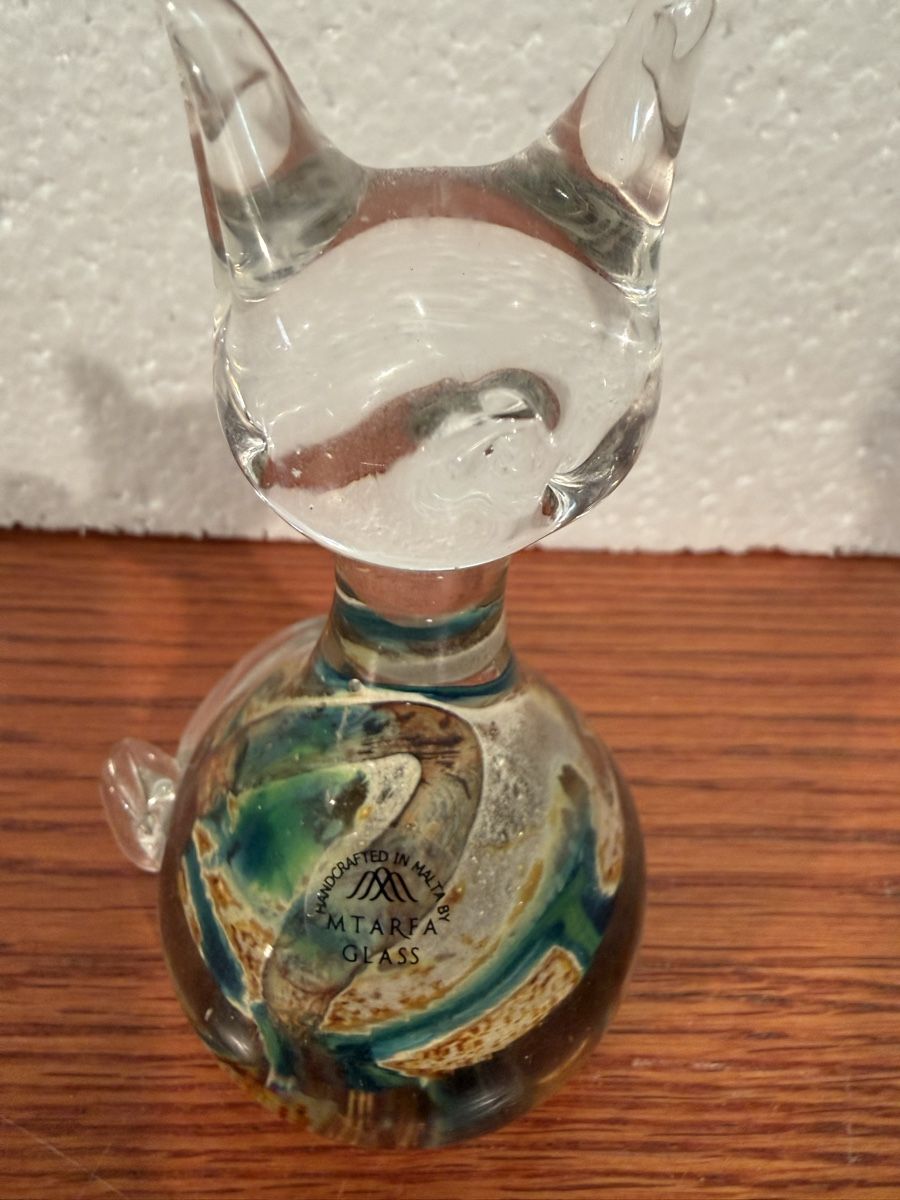 Bicchieri: Chat en verre soufflé – Usato da Lausanne venduto da artnouveau05 2