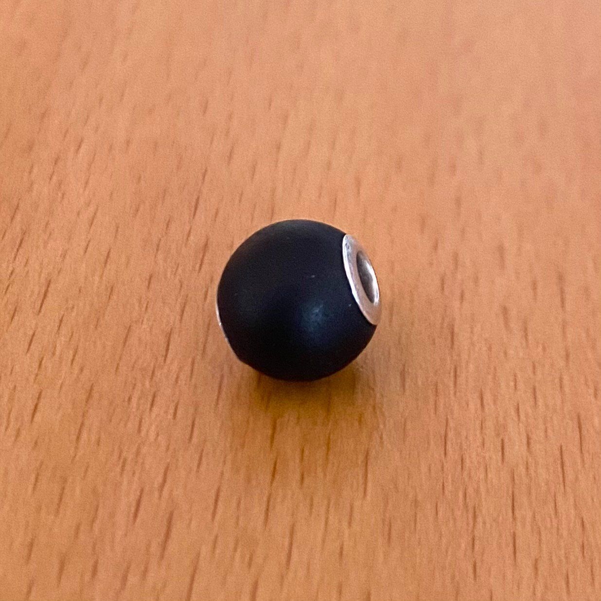 Thomas Sabo Ciondoli: Bead Thomas Sabo "Obsidian mattiert" – Nuovo (secondo la descrizione) da Genève venduto da Patricia1964