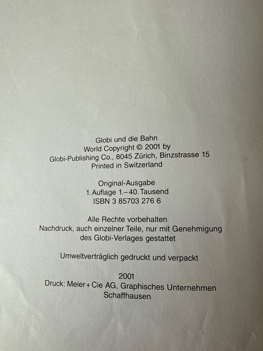 Livres: Globi und die Bahn – D'occasion à Oberdiessbach par sonira 1