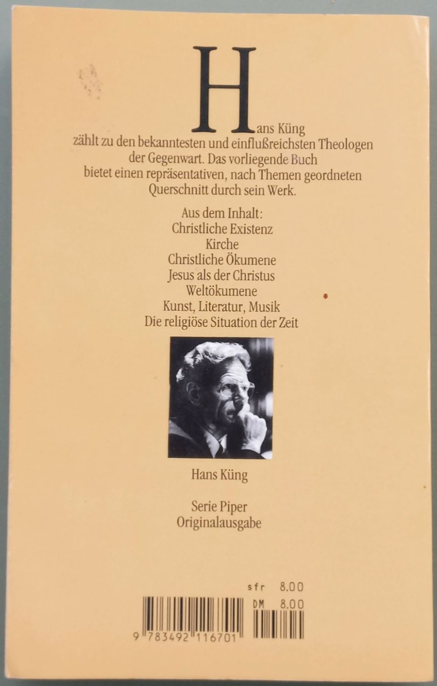 Libri: Hans Küng - Denkwege - Religion – Usato da Niederuzwil venduto da lubimaja 1