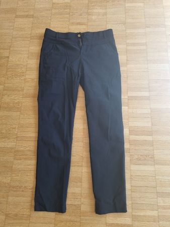 Damen Hose schwarz mit Reissverschluss Gr 42
