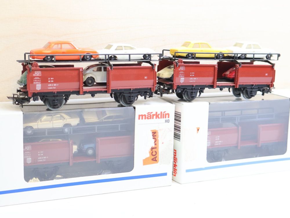 MAERKLIN 4612 HO - wagon porte autos ep III DB - MARKLIN