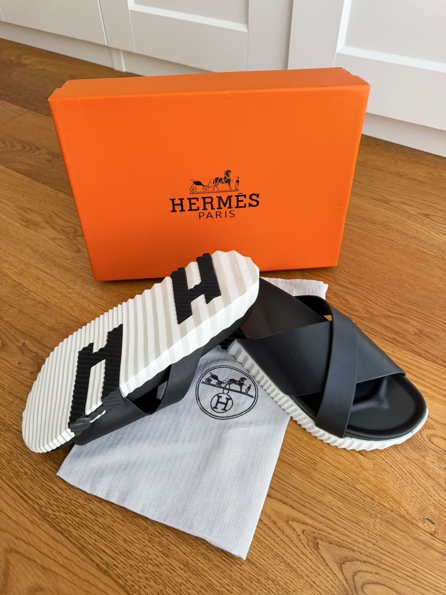 Hermès Herrenschuhe: Hermes Sandalen schwarz Grösse 42 – Neu und originalverpackt aus Feldbrunnen von mas_g2qr 4