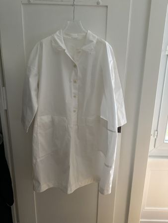 Robe courte blanche ALBUM DI FAMIGLIA taille S 97% coton.