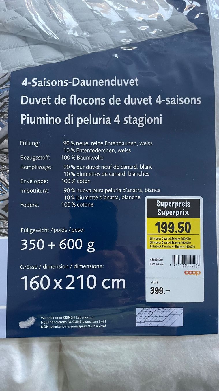 Coperte: Daunenduvet – Nuovo (secondo la descrizione) da Rothenburg venduto da Randy10 2