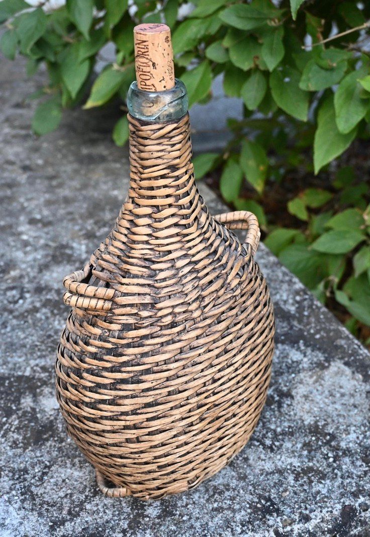 Bottiglie: antike Korbflasche Höhe ca. 29cm – Usato da Pfaffhausen venduto da mono_rec 2