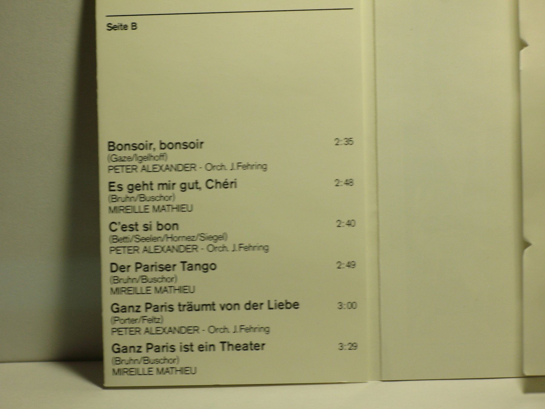Cassettes audio: MIREILLE  +  PETER     Olala / Servus   Goldenes Bambi 1973 – D'occasion à Langnau i. E. par gf2_29jt 2