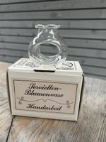 Servietten-Blumenvase Glas Handarbeit 