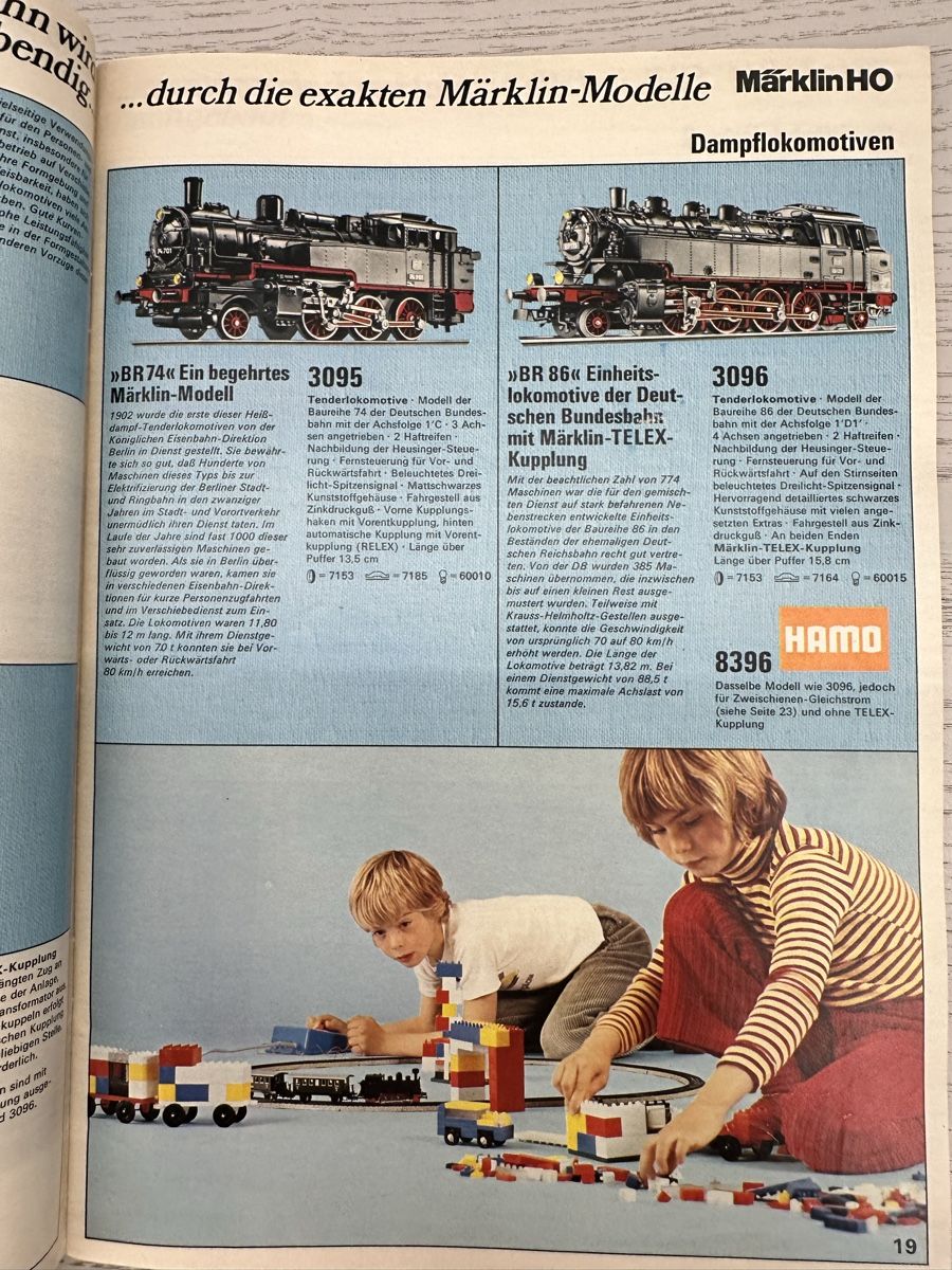 Märklin Modellini di ferrovie: Märklin Katalog 1974 D – Usato da Lupsingen venduto da New-Haven 1