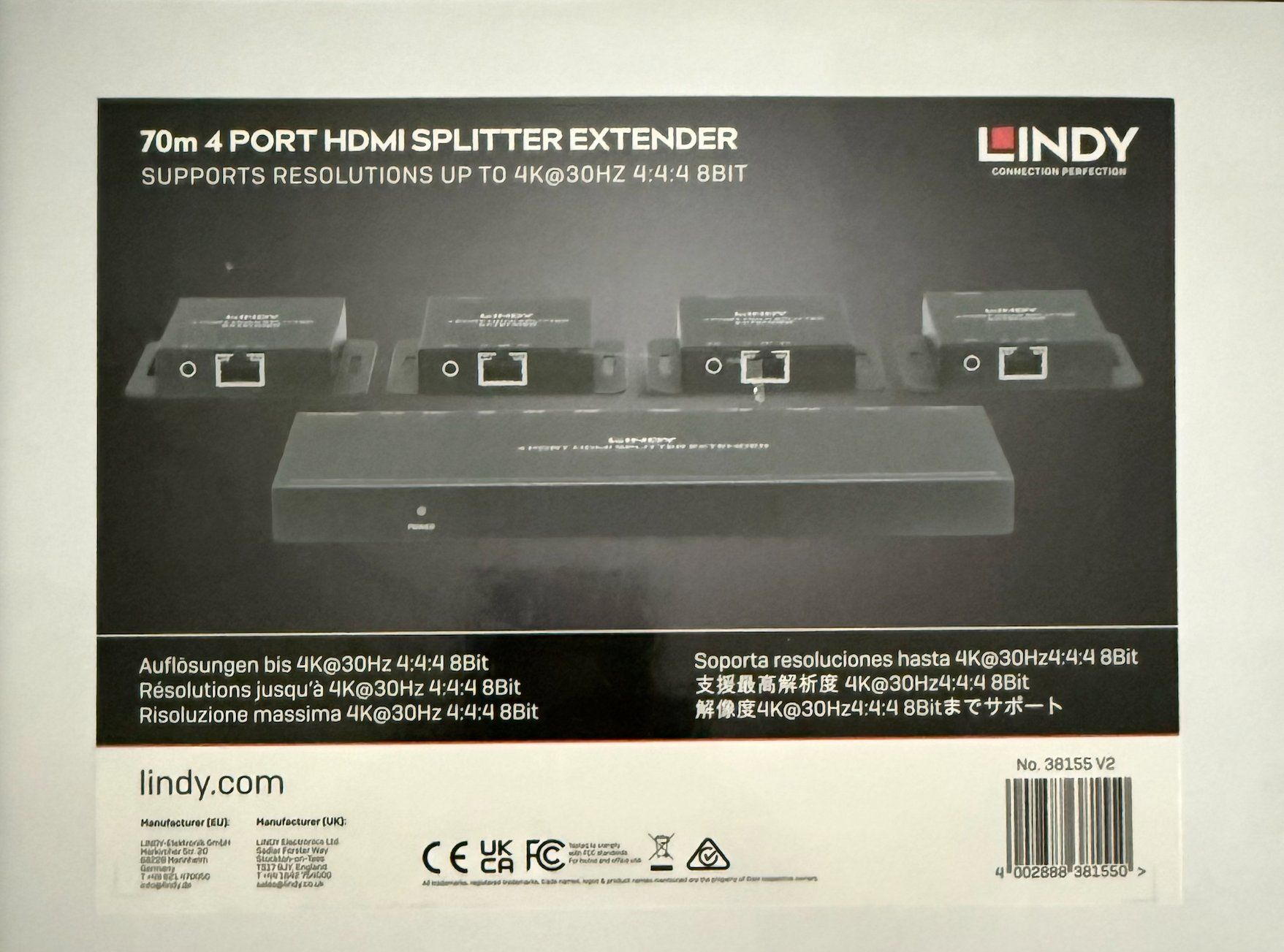 Adapter: Lindy - 4 Port HDMI / Spliter Extender – Gebraucht aus Gockhausen von Juanma.S.B 7