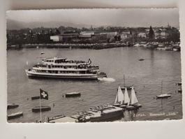 Alte AK Zürich mit Motorschiff Linth?