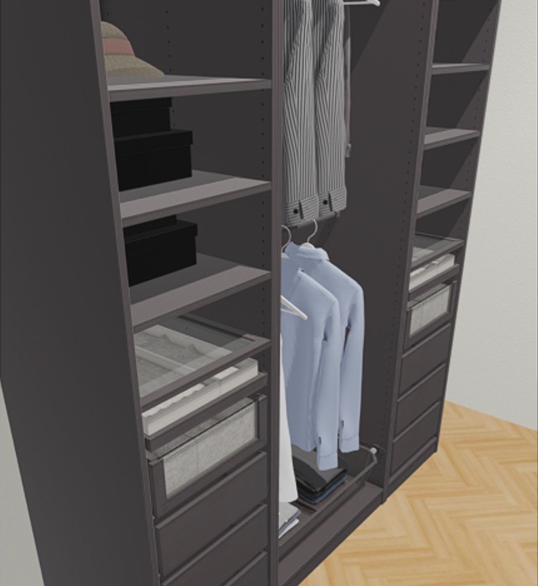 Ikea Armadi: IKEA PAX Kleiderschrank Grau – Usato da Bern venduto da scng 2