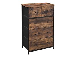 Kommode mit Stoffschubladen MDF Front Flur VINTAVO