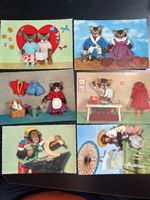 6 cartes postales  date années 60