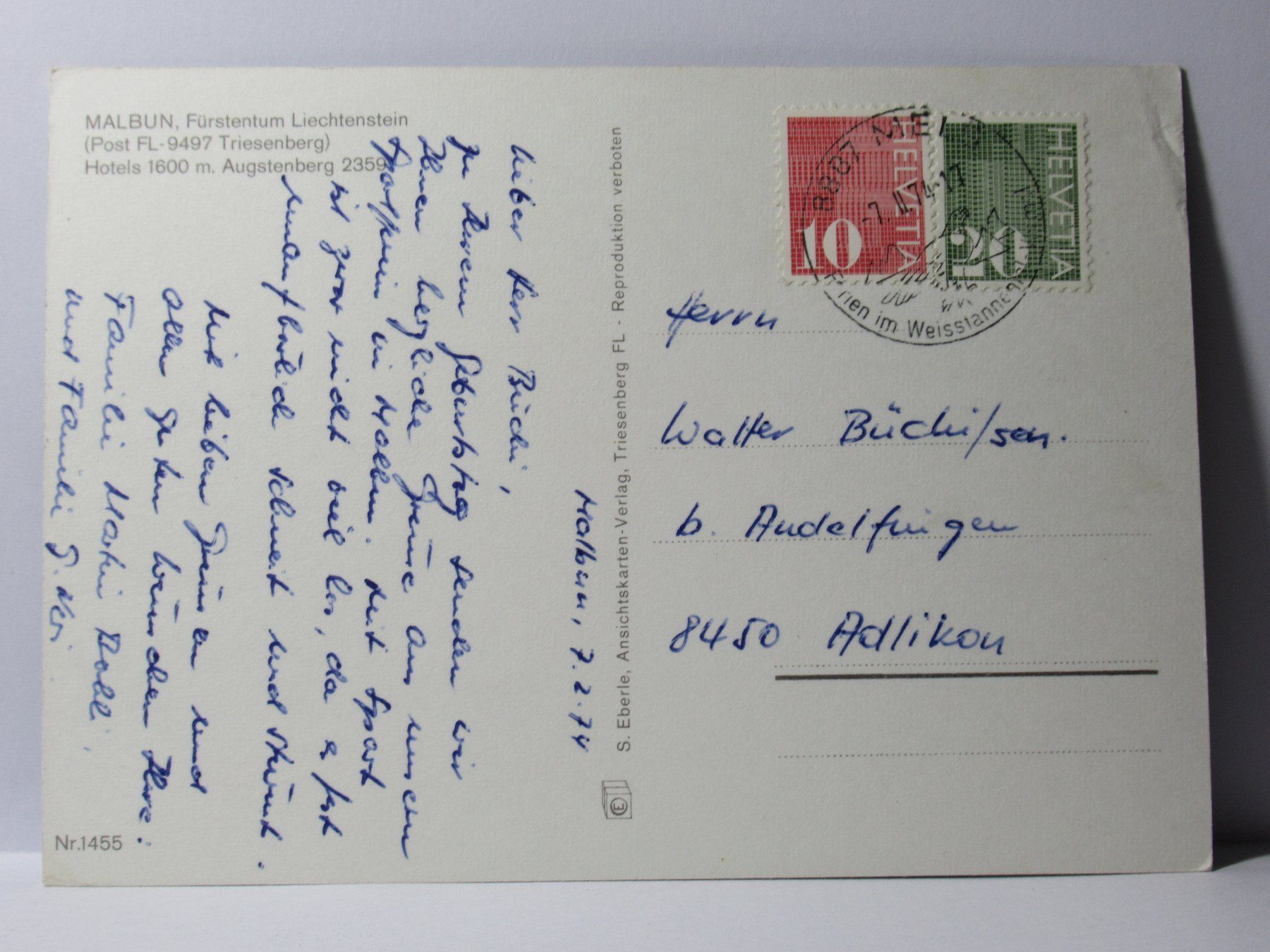 Cartoline postali: Malbun – Usato da Grenchen venduto da frechri 1