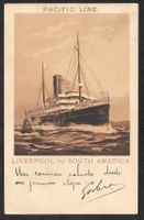 Dampfschiff Pacific Line Liverpool to South America