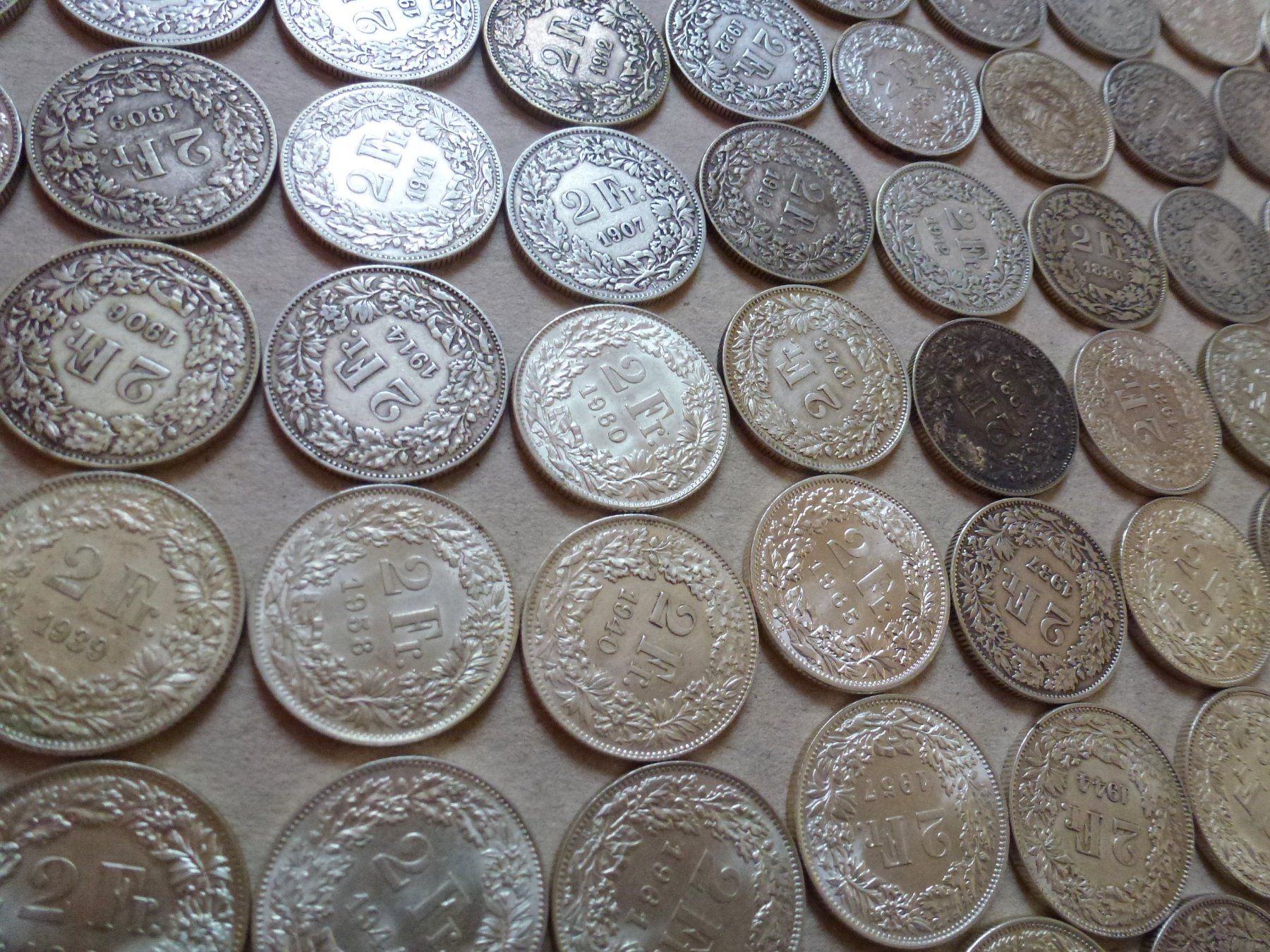 Tutti le monete: TOP ++ Sammlung von 246 Stück Schweizer Silbergeld ab 1874 – Usato da Walkringen venduto da Casablanca777 7