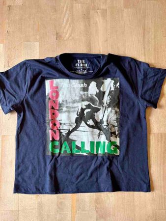 T-Shirt The Clash London Calling blau gebraucht