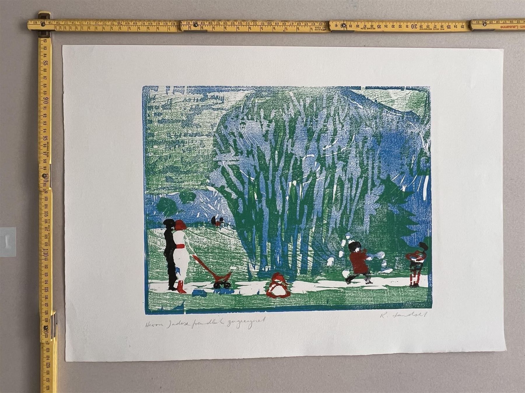 Xilografie: Karl LANDOLT Original-Holzschnitt – Usato da Adliswil venduto da buch_und_kunst