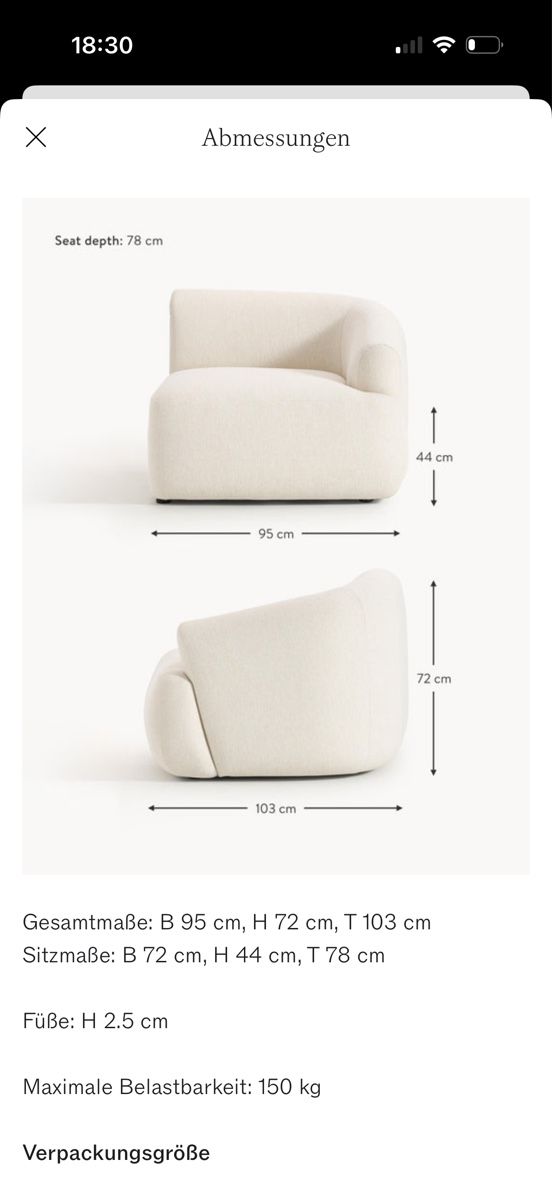 Westwing Sofas: Westwing Sofa Sofia Modul cremeweis – D'occasion à Zürich par and_v5kz 4