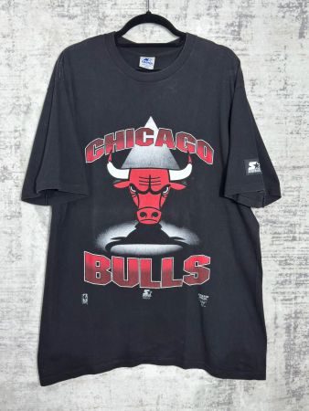 VINTAGE 90s CHICAGO BULLS "UNDER THE SPOTLIGHT" STARTER Sz:L
