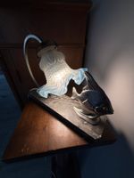 Antike Nachttischlampe - Veilleuse / Art Deco, Marmorsockel