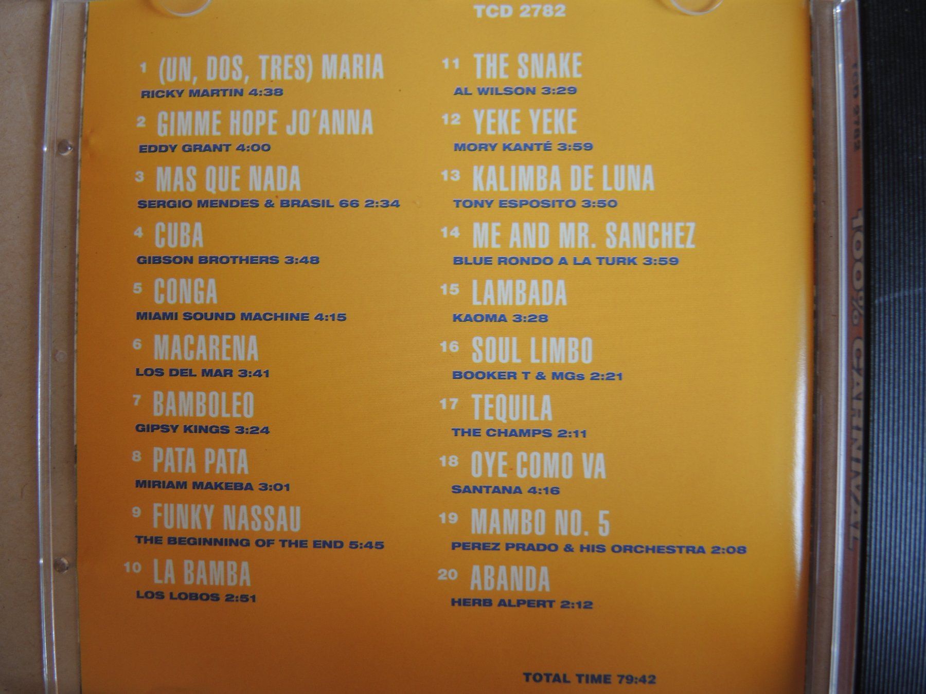 CD: 20 Party-Hits CD "100% Carnival" Macarena, Lambada uvm. – Usato da Rorschach venduto da maeck8 2