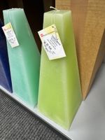 256 Posten Pyramide Raureif Kerze/n 140 x 140 x 370 (1Stk)