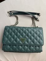 Sac bandoulière matelassé Guess vert foncé état neuf