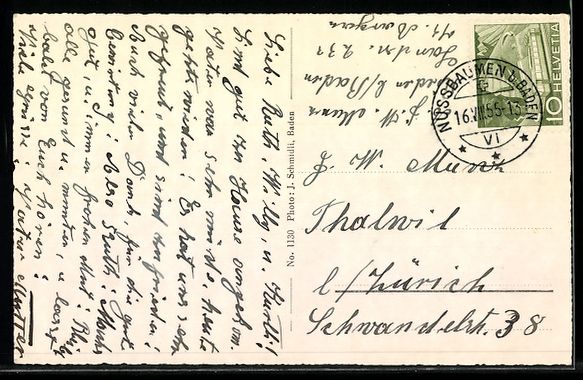 Cartoline postali: Rieden bei Baden, Teilansicht mit Strass – Usato da Berlin venduto da bartko-reher 1