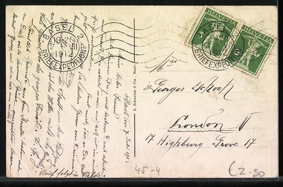 Cartoline postali: AK Basel, 56. Eidgen. Turnfest 1912 – Usato da Berlin venduto da bartko-reher 1
