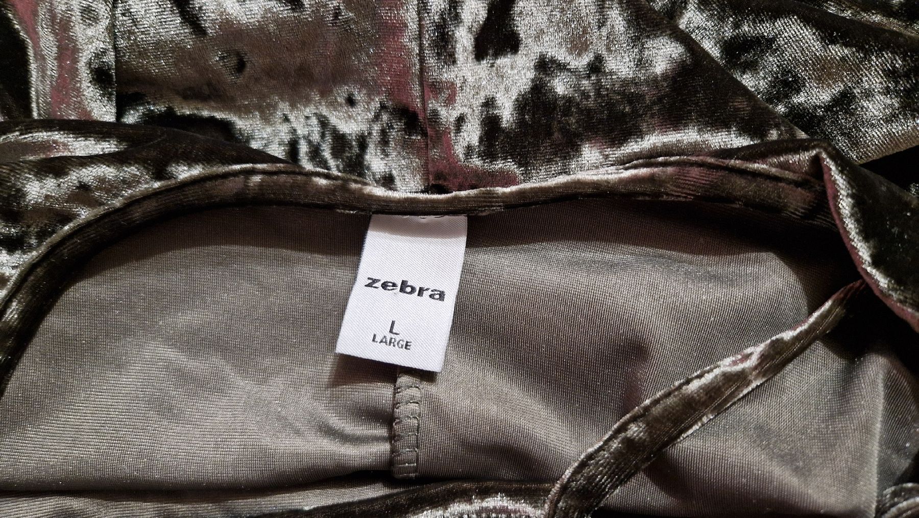 Zebra Vestiti: Zebra Kleid, Samtoptik, anthrazit, Grösse L  – Nuovo (secondo la descrizione) da Oberengstringen venduto da Sheera7 5