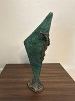 Sculpture Abstraite en Bronze – Patine Vert-de-Gris