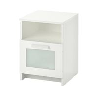 2 Tables de chevet blanc moderne avec tiroir